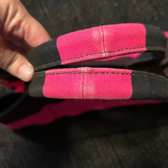 Prada Black and Pink Tote Bag Canapa Large.  Rare and Beautiful - Picture 9 of 14